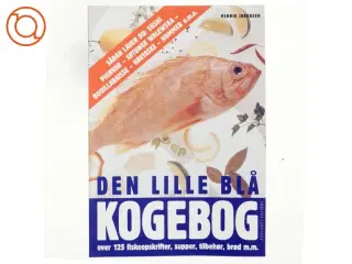 Den lille blå kogebog : over 125 fiskeopskrifter, supper, tilbehør, brød m.m. af Henrik Jakobsen (f. 1949-07-04) (Bog)