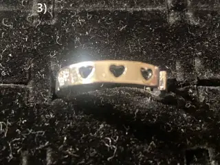 * Sterlingsølv; Pæn fingerring - med hjerter
