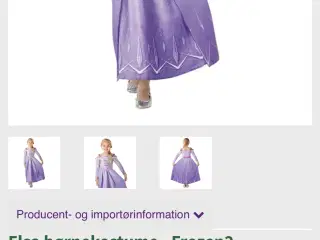 Frozen 2 Elsa kostume str 128