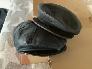Læder herre kasketter
