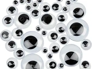 Rulleøjne, selvklæbende, diam. 6-20 mm, 1100ass./ 1 pk.