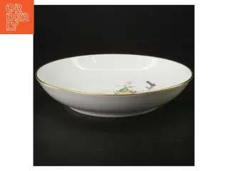 Porcelænsfad med dekoration (str. Ø. 20 cm)