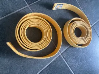 Karate bælter - 2 stk. gul farve