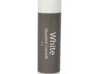 White Limstift , rund, 21 g, 1 stk.