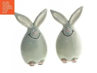 Keramik kaninfigurer fra Grønne Hjem (str. 15 cm)