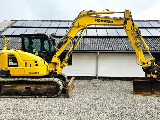 Komatsu PC118 / rotortilt / skovlpakke mv.