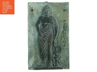Antik Bronze flise med relief (str. 24 x. 15 cm)