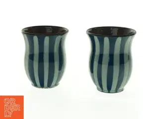 Keramik vaser med striber (str. 9,5 x 8 cm)