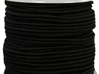 Sort elastiksnor 2 mm - 25 meter til kreative projekter