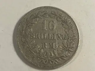 16 Skilling 1857 Danmark