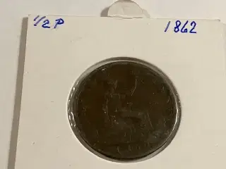 Half Penny England 1862