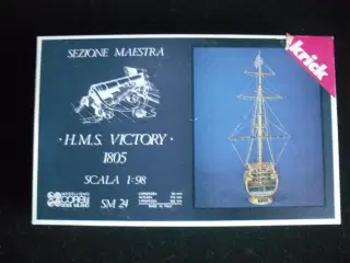 H.M.S Victory. Tværsnitsmodel. Træ/metal. 1:98