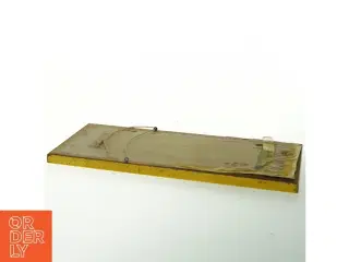 Billede af dreng med æble i guldramme (str. 31x14,5 cm)