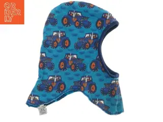 Børnehue med traktorprint fra Småfolk (str. 4-5 år )