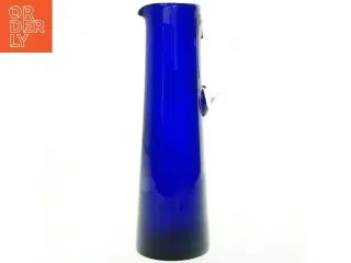 Blåt glaskaraffel (str. 32x10 cm)