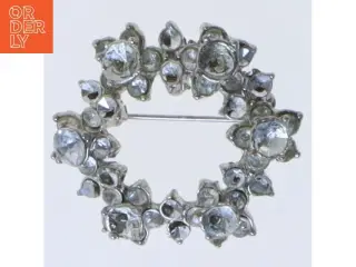 Brosche med glassten (str. 4 cm)