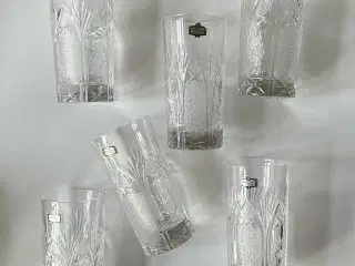 Highball krystalglas, Jugoslavien, 6 stk samlet