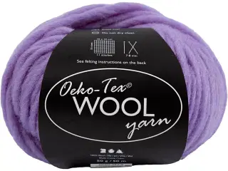 Højkvalitets Lilla Uldgarn - 50m, 50g