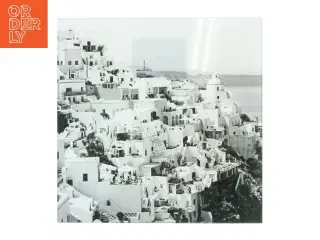 Billede på glas - af Santorini (str. 30 x 30 cm)