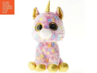 Farverig enhjørning plysdyr (str. 46 x 25 cm)