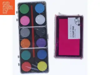 Akvarelsæt og stempelpude fra Søstrene Grene