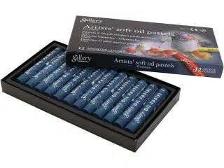 Gallery Oliepastel, L: 7 cm, diam. 11 mm, tykkelse 11 mm, prussian blue (447), 12stk./ 1 pk.