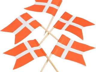 Lagkageflag, H: 6,5 cm, str. 4,1x2,9 cm, 100stk./ 1 pk.
