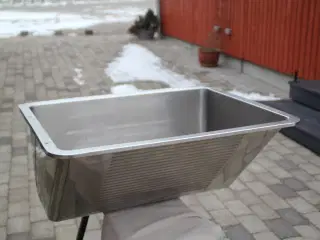 Stor rustfri stålvask