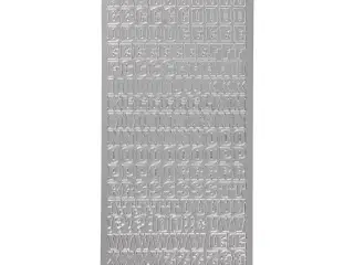 Sølv Bogstav Stickers 10x23 cm - Kreativ Dekoration