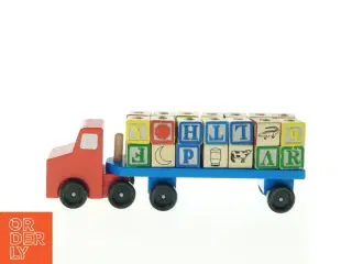 Træklodser på legetøjslastbil fra Melissa & Doug (str. Totalængde 32 cm)