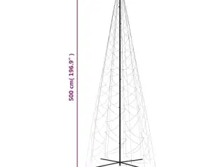 Kegleformet juletræ 160x500 cm 1400 LED'er varmt hvidt lys
