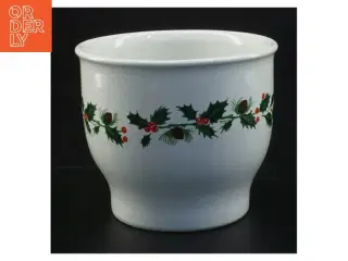 Knabstrup Keramik krukke Urtepotte Laurbær julemotiv (str. 11 x 12,5 cm)