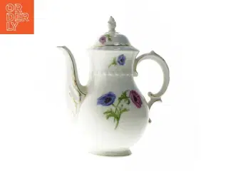 Porcelænskande/vase med blomstermotiv (str. 27 x 20 cm)