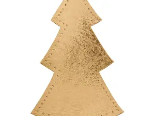 Juletræ, H: 18 cm, B: 11 cm, 350 g, guld, 4stk./ 1 pk.