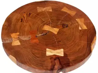 Bjælkesofabord i massivt akacietræ (55-60) x 40 cm