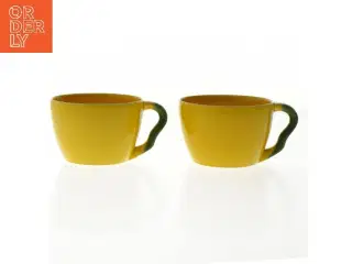 Gule tekopper Ursula fra Royal Copenhagen (str. Ø. 10 cm. 2 styk)