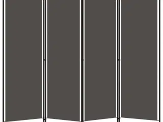 4-panels rumdeler 200 x 180 cm antracitgrå