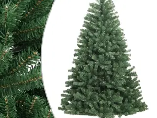 Kunstigt juletræ med juletræsfod 180 cm hængslet grøn