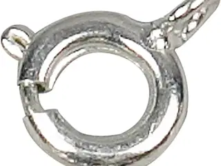 Fjederlås, diam. 7 mm, sølv, 100stk./ 1 pk.