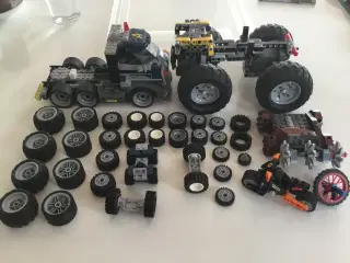 Diverse Lego hjul og dele 