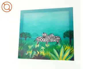 maleri af to zebraer (str. 40 x 40)
