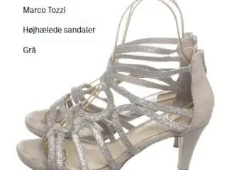 Glimmer sandal med hæl
