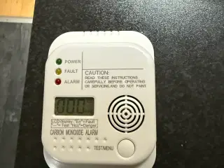 Kuliltealarm m/display til batteri (3xAA) sælges