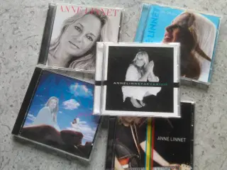 ANNE LINNET: 5 CD'er. - Stk. 22 kr. 