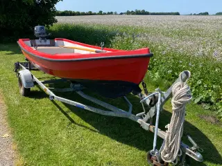 Rudkøbing jolle med dam