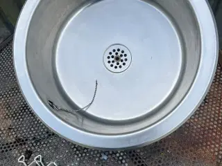 Stålvask lille, med Armatur