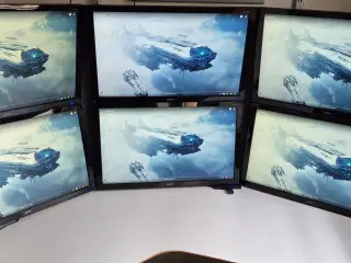 6 Skærms PC Opsætning.
