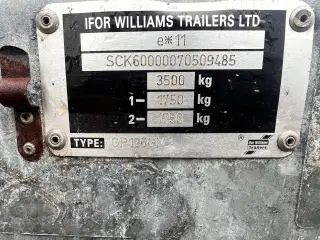 Ifor Williams maskin trailer 