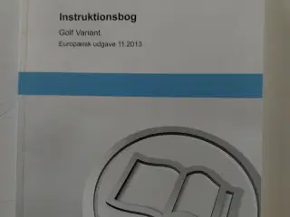 VW golf instruktionsbog 