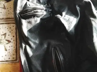 Fłot łæder jåkke,mørkebrun